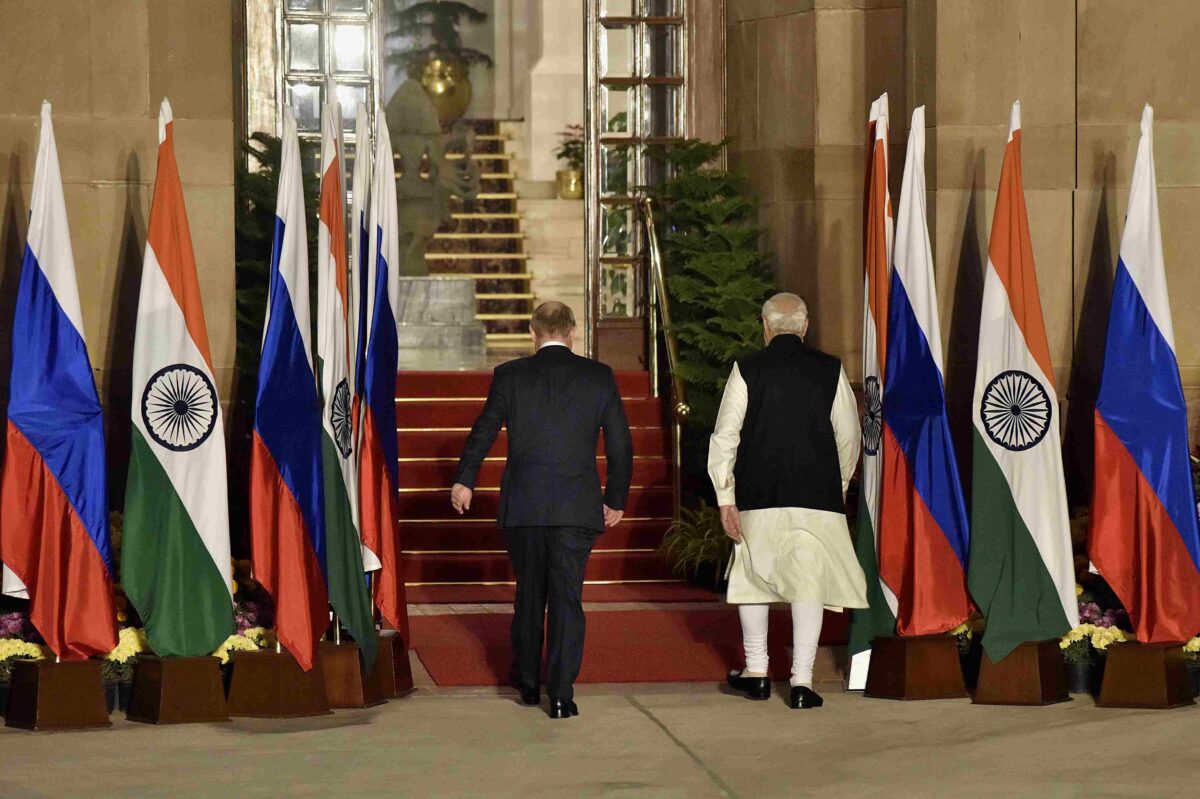 Russian President Vladimir Putin with PM Narendra Modi -2