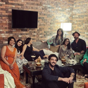 Sushmita Sen and Rohman Shawl have seen together post-breakup at a party hosted by her daughter.