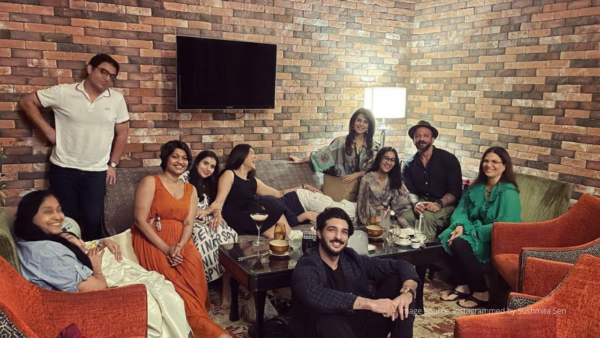 Sushmita Sen and Rohman Shawl have seen together post-breakup at a party hosted by her daughter.