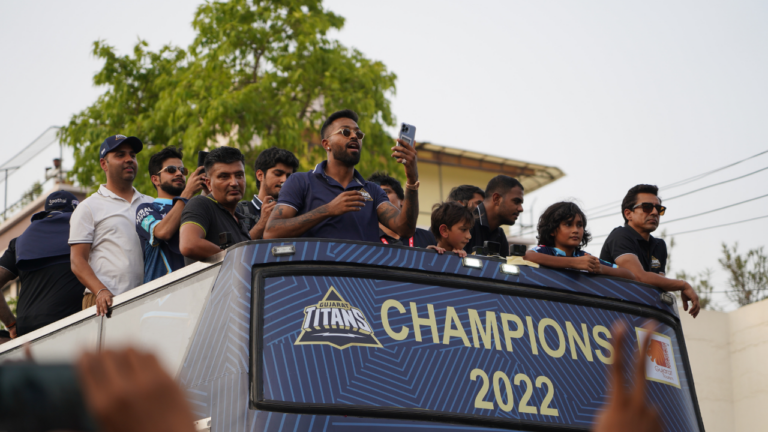 Victory Parade led by Hardik Pandya after Gujarat Titans win IPL 2022