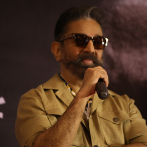 Kamal Hassan during a press conference for Vikram Hitlist in New Delhi.