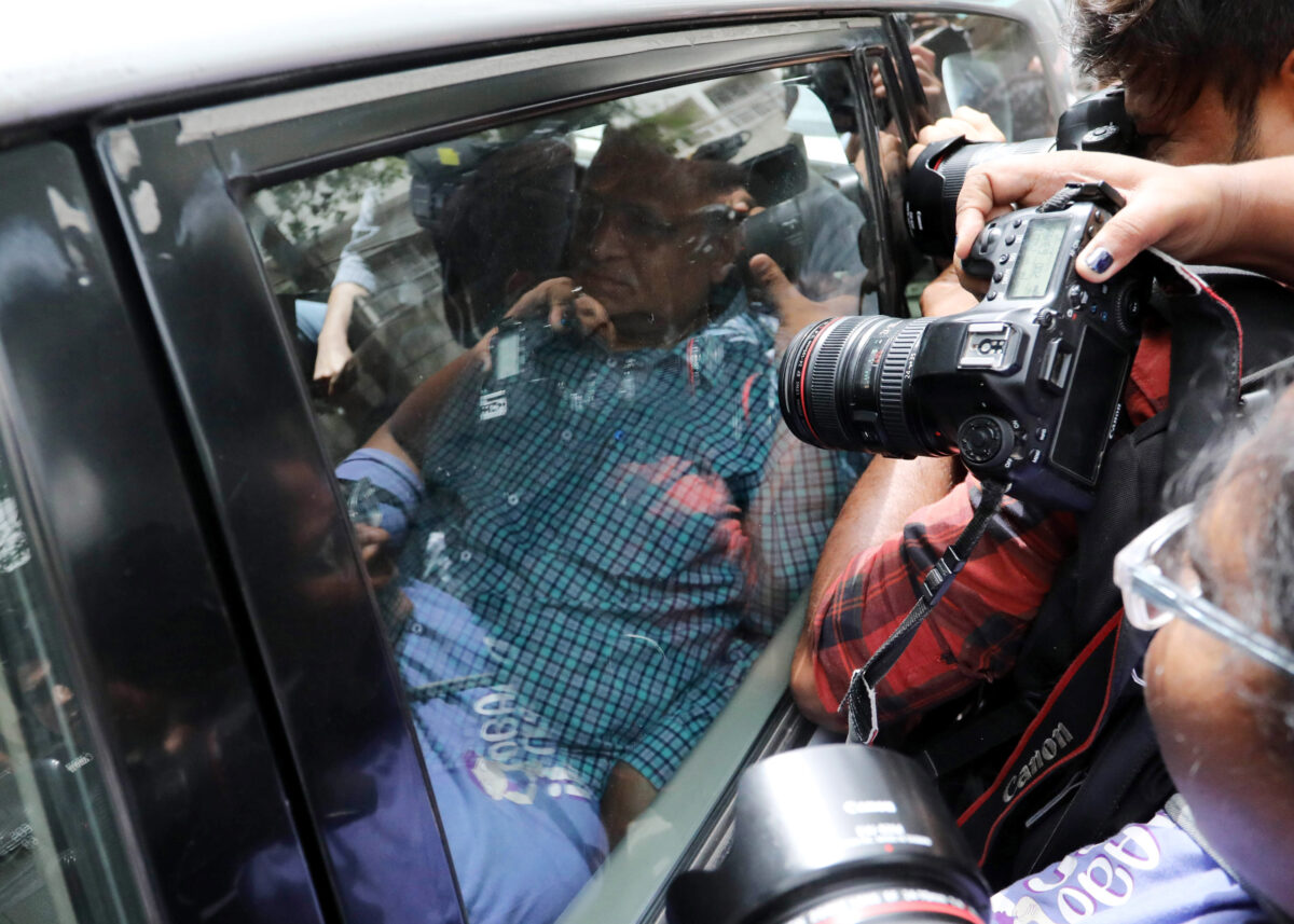 Satyendar Jain, Delhi Health Minister, after being produced at Rouse Avenue court in New Delhi on Tuesday, May 31, 2022. The Enforcement Directorate has arrested Jain in link with a money laundering investigation.